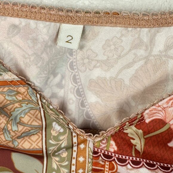 Zimmermann Womens Babydoll floral Patchwork slip Midi-Maxi dress size 2/ US 8 - Picture 3 of 16